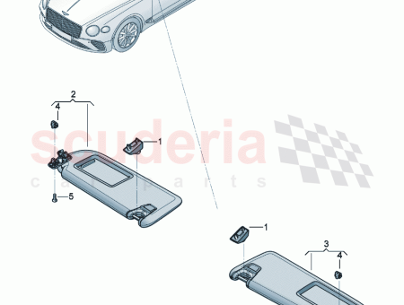 Photo of sun visor with mirror and cover 3SA 857…