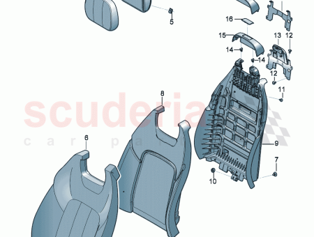 Photo of Backrest cover leather perf Diamond in Diamond…