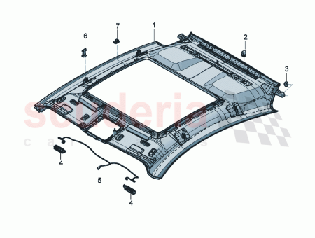Photo of moulded headlining alcantara D 23 01 2022…