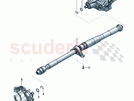 Photo of propeller shaft 2 piece with intermediate bearing D…