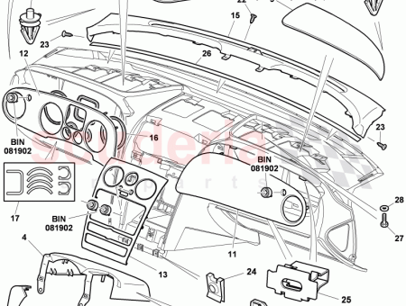 Photo of ARMATURENBRETTVERKLEIDUNG ALUMINIUM BLANK ENGINE SPIN…