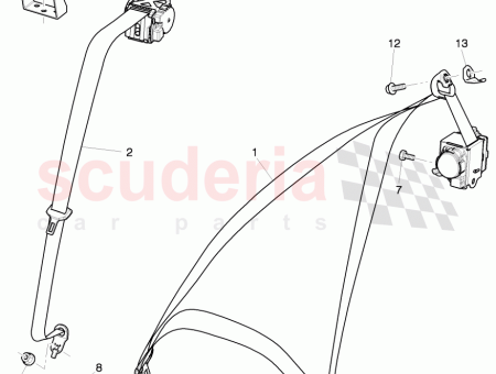 Photo of DREIPUNKT SICHERHEITSGURT MIT DRUCKKNOPFSCHLOSS…
