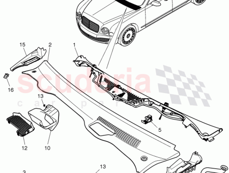Photo of ABDECKUNG F R PLENUMKAMMER WINDSCHUTZSCHEIBE…