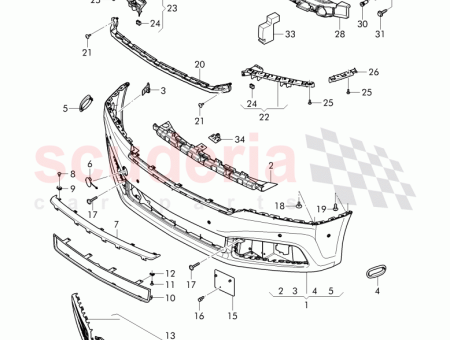 Photo of HALTERUNG F R STOSSSTANGE 3Y0 807 098…
