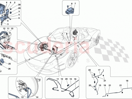 Photo of HINTERER HILFSRAHMEN LINKE SEITE BREMSLEITUNG…