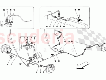 Photo of LEITUNG VON DER PUMPE ZUM BREMSKRAFTREGLER DES HINTEREN…