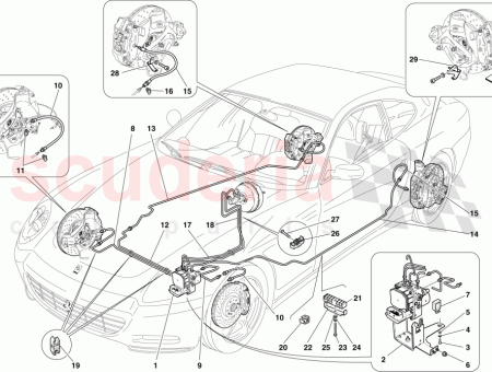 Photo of BREMSLEITUNG VON DER HINTEREN BREMSPUMPE ZUR HYDRAULIKEINHEIT…