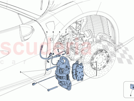 Photo of BREMSSATTEL VORNE RECHTS MIT BREMSBEL GEN…
