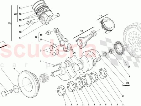 Photo of RH KOLBEN DER ZYLINDERBANK KOMPLETT MIT RINGEN…