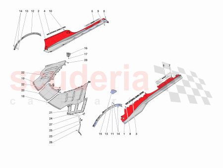 Photo of KOMPL RH HINTERE TRENNWANDVERKLEIDUNG…