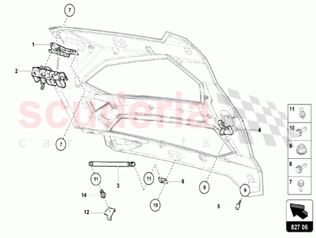 Photo of MOTORHAUBENSCHLOSS UNTERTEIL MIT KABELBAUM CARBON MOTORHAUBE…
