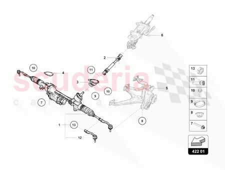 Photo of LENKGETRIEBE MIT INT SPURSTANGENGELENK…