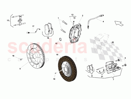Photo of BREMSSATTEL HINTEN RECHTS KARBOKERAMIKBREMSE GELBE HINTERE BREMSS TTEL…