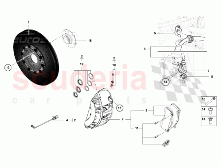 Photo of BREMSSATTEL VORNE LINKS KARBOKERAMIK BREMSSATTEL VORNE GELB…