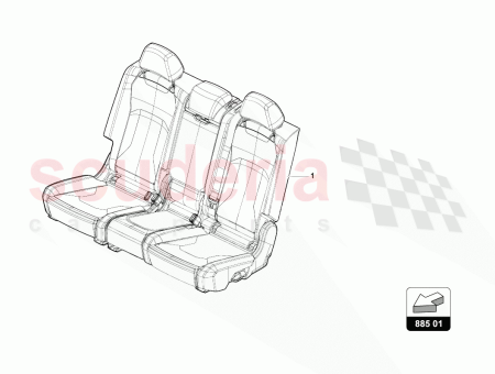Photo of SITZBANK MIT R CKENLEHNE UND KOPFST TZE…