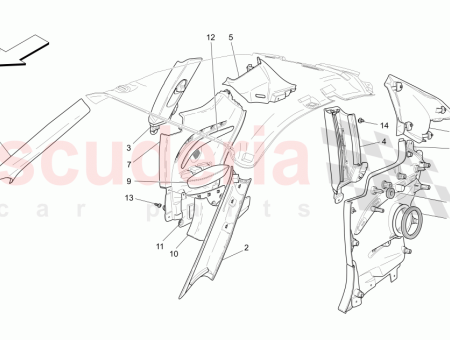 Photo of KOMPLETTE SEITENVERKLEIDUNG HINTEN RECHTS BIANCO PREGIATO GEPRIESENES WEISS…