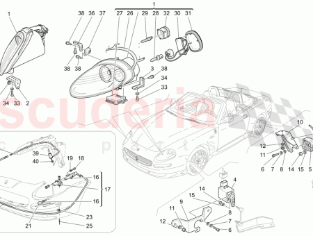 Photo of RECHTER SEITENSCHEINWERFER SILBER TEXTUR TEXTUR GRAU…