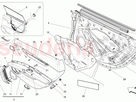 Photo of T RVERKLEIDUNG HINTEN LINKS V6 LEDERSITZPOLSTERUNG MIT VERTIKALEM…