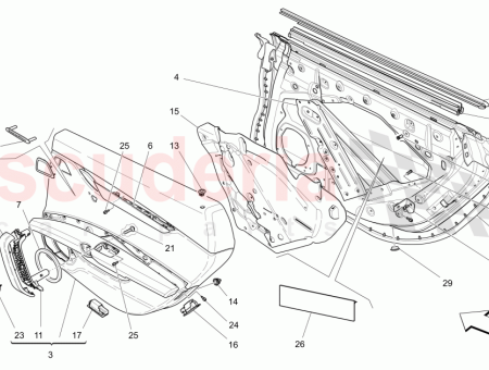 Photo of T RVERKLEIDUNG HINTEN RECHTS V6 LEDERSITZPOLSTERUNG MIT VERTIKALEM…