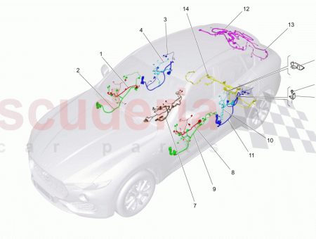 Photo of KABELBAUM HINTERE T RVERKLEIDUNG RECHTE SEITE…