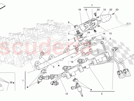 Photo of RECHTE SEITE KRAFTSTOFFLEITUNG MIT EINSPRITZD SEN…