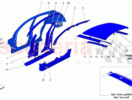 Photo of LINKE SEITE INTERNER KAROSSERIE SEITENRAHMEN…
