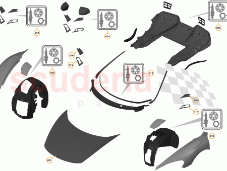 Photo of MSO Door Mirror Complete Cover Set Carbon…