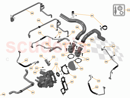 Photo of Hose Engine Clutch Cooler inc Clips…