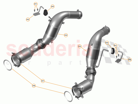 Photo of Link Pipe inc Catalyst Turbocharger to Muffler RH…
