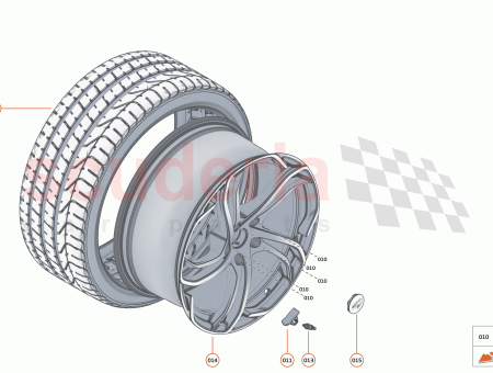 Photo of WHEEL SLW FRG RR LH 20X11J…