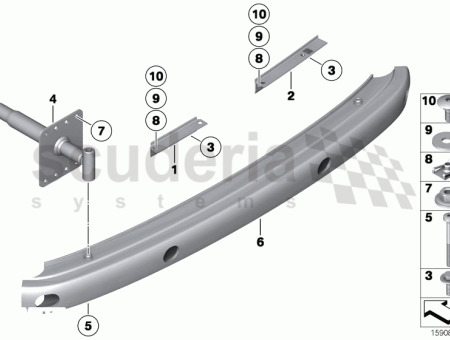 Photo of HALTERUNG STOSSSTANGE HINTEN LINKS 51 12…