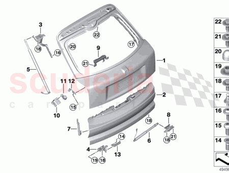 Photo of SCHARNIER KOFFERRAUMDECKEL OBEN LINKS…