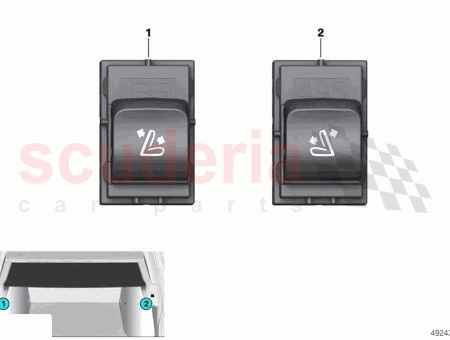 Photo of SCHALTER R CKENLEHNENVERSTELLUNG LINKS…