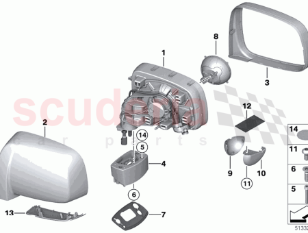 Photo of SUPPORT RING AUSSENSPIEGEL GRUNDIERT LINKS…