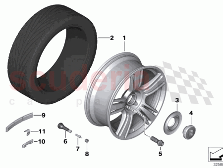 Photo of SCHEIBENRAD LEICHTMETALL GESCHMIEDET SILBER…
