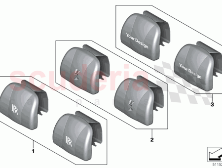 Photo of PAAR KOPFST TZENPOLSTER RR MONOGRAMM…