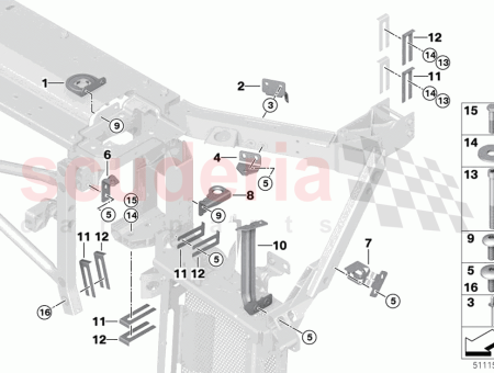 Photo of SCHEINWERFERHALTERUNG INNEN LINKS…
