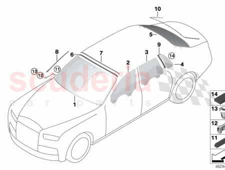 Photo of SEITENSCHEIBE T R HINTEN LINKS…