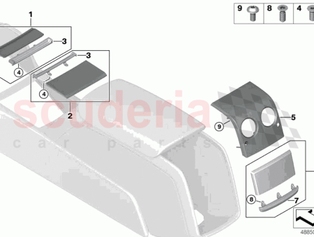Photo of HANDLEISTE HECKKLAPPE MITTELKONSOLE HINTEN…