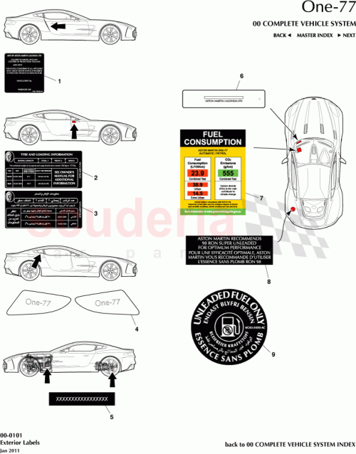 Part Diagram for Aston Martin 12023-03-7655-AA