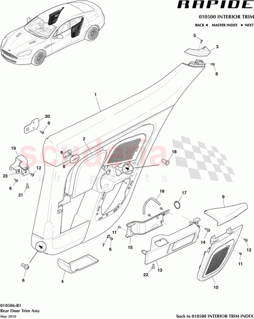 Part Diagram for Aston Martin 704779