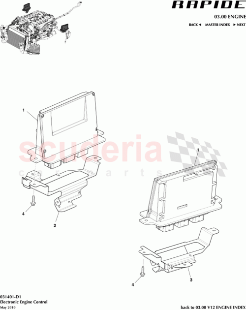 Part Diagram for Aston Martin AD23-12B696-AB