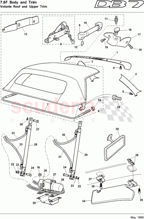 Part Diagram for Aston Martin 698086