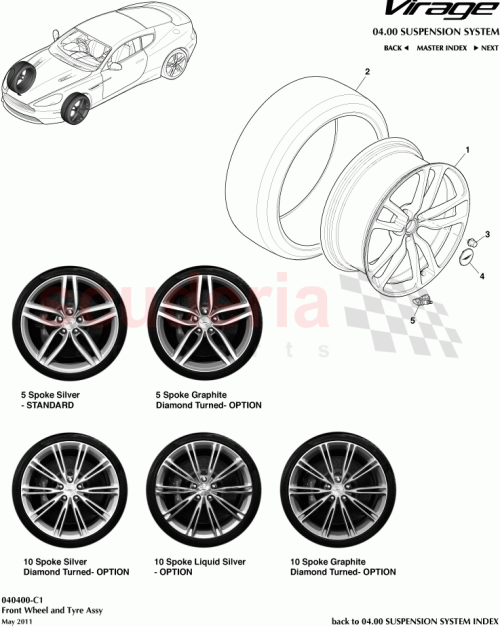 Part Diagram for Aston Martin CG43-1007-EB
