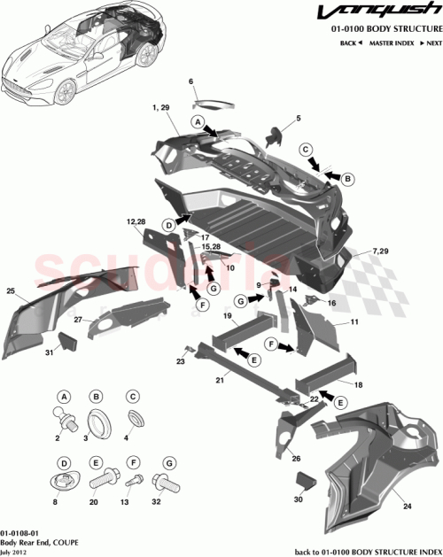 Part Diagram for Aston Martin CD33-17F035-BA