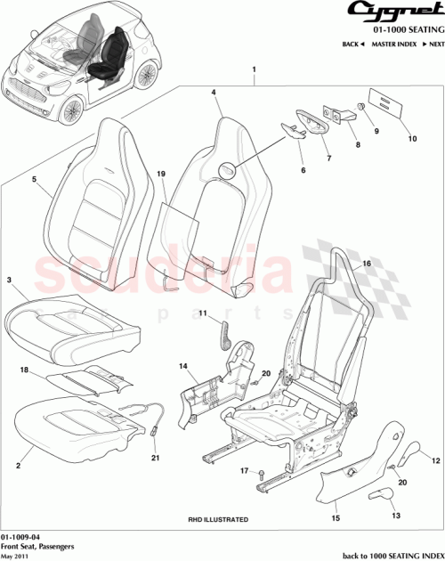 Part Diagram for Aston Martin 72545-74020-C0
