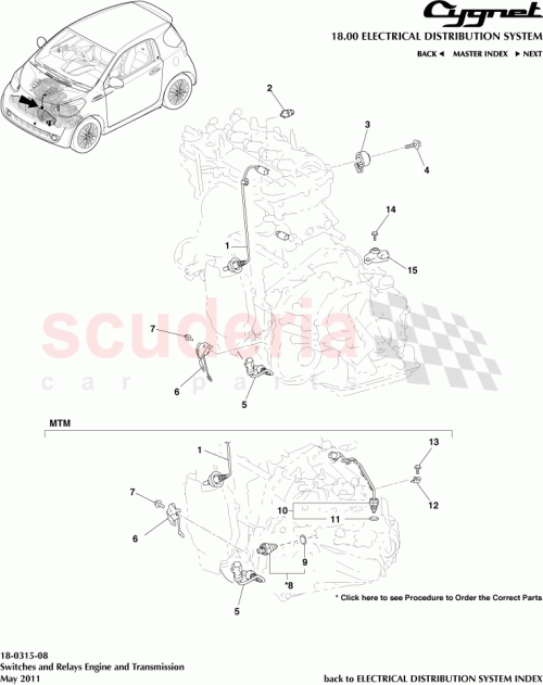Part Diagram for Aston Martin 84545-20020