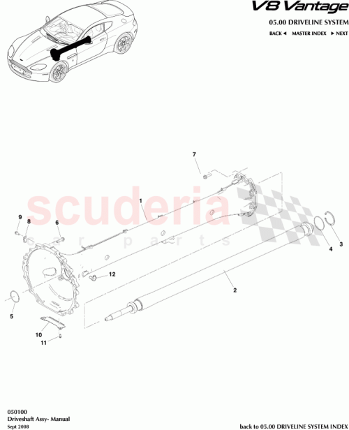 Part Diagram for Aston Martin 6G33-4602-BE