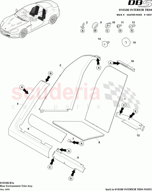 Part Diagram for Aston Martin 8D3311768AA