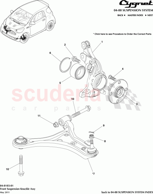 Part Diagram for Aston Martin 90171-12007
